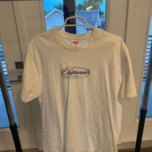 Supreme Script Logo White Men's T-Shirt